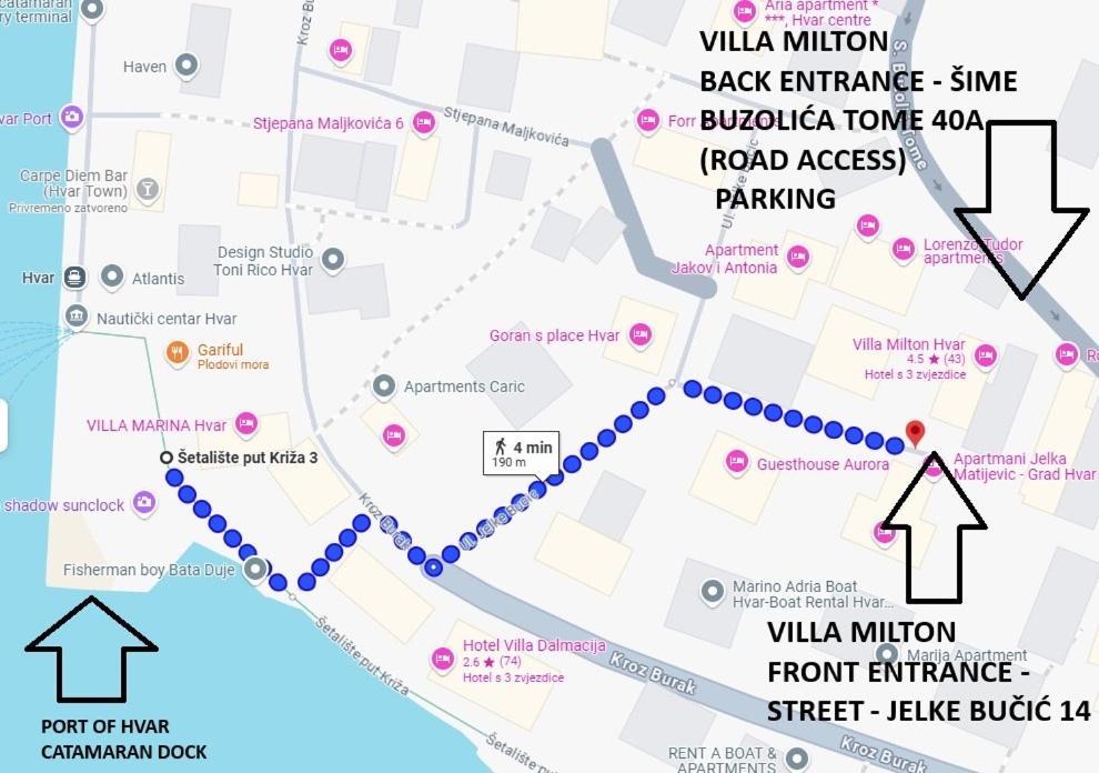 Villa Milton Hvar Hvar Town Exterior foto